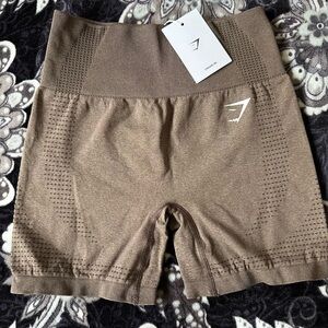 Gymshark brown marl seamless shorts 🤎